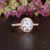 Oval Cut Moissanite Engagement Ring, Vintage Halo Design