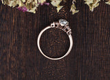 Pear Cut Moissanite Engagement Ring, Vintage Design