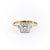 Princess Cut Moissanite Shoulder Set Ring Vintage Design