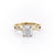 Cushion Cut Moissanite Ring With Twisted Stone Set Shoulders