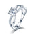 1.00ct Moissanite Engagement Ring, Split Shank Twist Design, Sterling Silver & Platinum