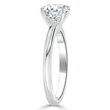 Round Cut Moissanite Engagement Ring, Classic Style