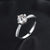 1.00ct Moissanite Engagement Ring, Four Claw Shoulder Set Design, Sterling Silver & Platinum