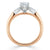 Pear Cut Moissanite Engagement Ring, Classic 3 Stone