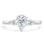 Pear Cut Moissanite Engagement Ring, Classic 3 Stone