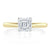 Asscher Cut Moissanite Engagement Ring, Classic Style
