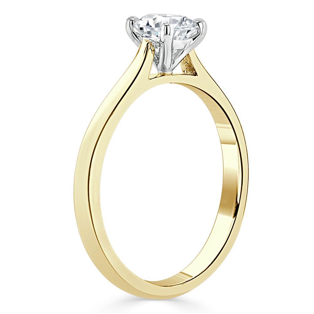 Radiant Cut Moissanite Engagement Ring, Classic Style