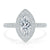 Marquise Cut Moissanite Halo Engagement Ring, Tiffany Style