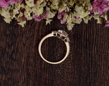 Oval Cut Moissanite Engagement Ring, Edwardian Design