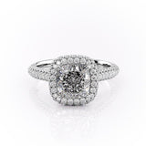CUSHION CUT MOISSANITE FULL SET