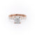 Cushion Cut Moissanite Stone Set Shoulders With Hidden Halo
