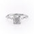Cushion Cut Moissanite With Stone Set Shoulders