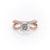 Cushion Cut Moissanite Criss-Cross Design