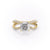 Cushion Cut Moissanite Criss-Cross Design