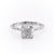 Cushion Cut Moissanite Engagement Ring With Hidden Halo