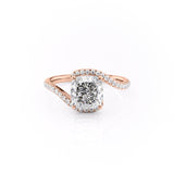 Cushion Cut Moissanite Twist Ring