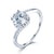 1.00ct Moissanite Engagement Ring, Classic Design, Sterling Silver & Platinum