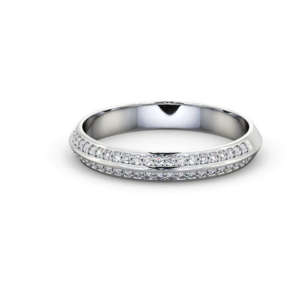 Double Edged Half Eternity Ring, Round Cut