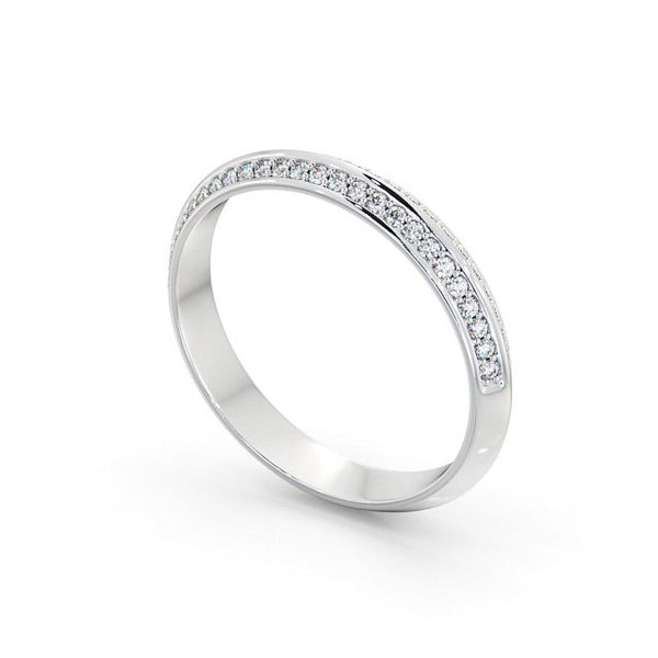 Double Edged Half Eternity Ring, Round Cut