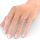 Double Edged Half Eternity Ring, Round Cut