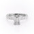 EMERALD CUT MOISSANITE STONE SET SHOULDERS WITH HIDDEN HALO