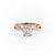 Elongated Cushion Cut Moissanite Engagement Ring, Twisted Stone Set Band