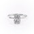 Elongated Cushion Cut Moissanite Ring With Hidden Halo