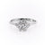 Elongated Cushion Cut Moissanite Shoulder Set Ring Vintage Design