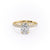 Elongated Cushion Cut Moissanite Shoulder Set Ring With Block Halo