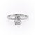 Elongated Cushion Cut Moissanite Shoulder Set Ring With Hidden Halo