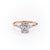 Elongated Cushion Cut Moissanite Shoulder Set Ring With Hidden Halo