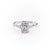 Elongated Cushion Cut Moissanite Shoulder Set Ring With Hidden Halo