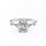 Elongated Cushion Cut Moissanite Vintage Design