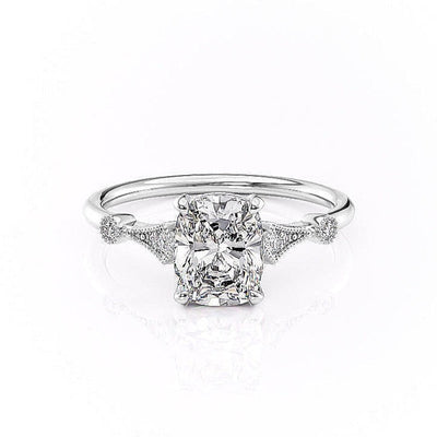 Elongated Cushion Cut Moissanite Vintage Design