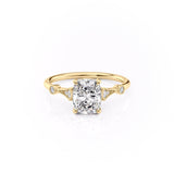 Elongated Cushion Cut Moissanite Vintage Design