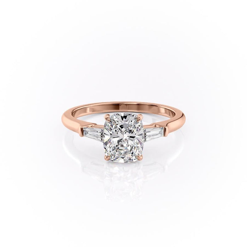 Elongated Cushion Cut Moissanite, Traditional Classic Design