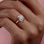 Elongated Cushion Cut Rubover Moissanite With Hidden Halo