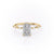 Emerald Cut Moissanite With Stone Set Shoulders