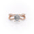 Emerald Cut Moissanite Criss-Cross Design