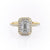 Emerald Cut Moissanite Engagement Ring With Halo