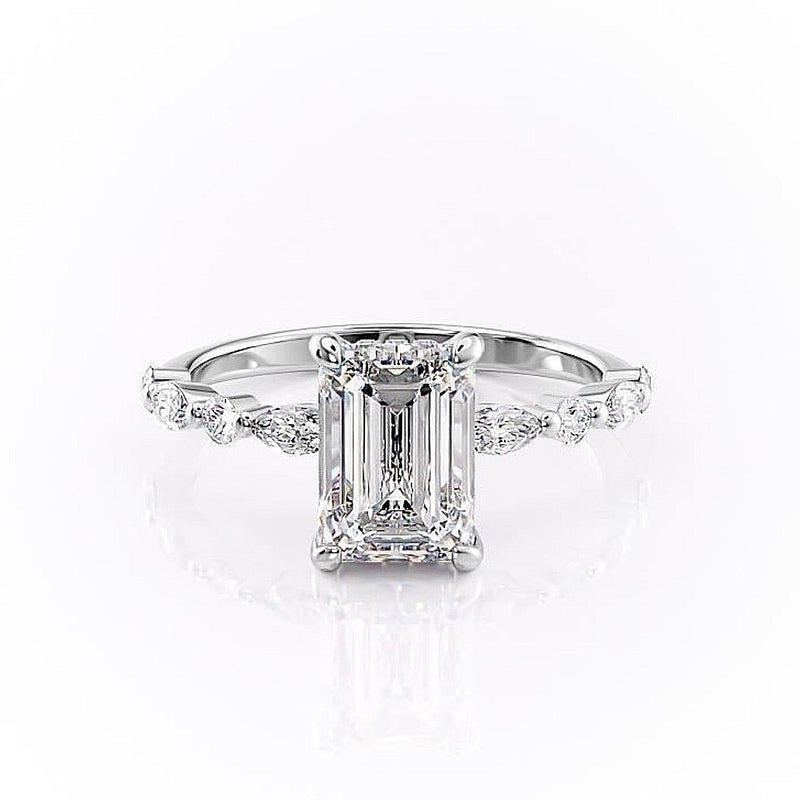 Art Deco Emerald Cut Diamond Engagement Ring | Berlinger Jewelry