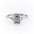 Emerald Cut Moissanite Shoulder Set Ring Vintage Design