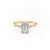 Emerald Cut Moissanite Vintage Design