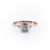 Emerald Cut Moissanite Shoulder Set Ring Vintage Design