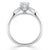 Pear Cut Moissanite Engagement Ring, Classic 3 Stone