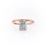 RADIANT CUT MOISSANITE RING WITH HIDDEN HALO