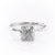 CUSHION CUT MOISSANITE RING WITH HIDDEN HALO