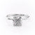 CUSHION CUT MOISSANITE RING WITH HIDDEN HALO