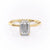 EMERALD CUT MOISSANITE RING WITH HIDDEN HALO