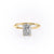 RADIANT CUT MOISSANITE RING WITH HIDDEN HALO